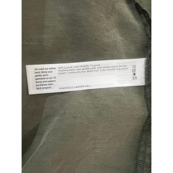 Eileen Fisher Oversized Notched Lapel Longline Grove Green Lightweight Coat XS - Picture 10 of 10